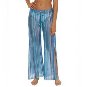 Becca by Rebecca Virtue Seaside Harem Pant Cover Up beach vacation pull on large